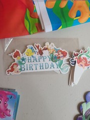 Leftover Ariel Birthday Supplies