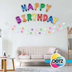NIB Dotz 21 Pc DIY Birthday Crafting Kit Party Decorations Hats/Banners/Pom Poms