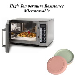 CAMBUY Wheat Straw Plates Lightweight Unbreakable Small, Small Multicolour