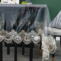 Jeloris Clear PVC Waterproof Rectangle Tablecloth – Vinyl Table Cover