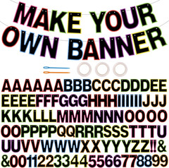 116 PCS A-Z DIY Letter Banner Kit Make Your Own Banner Including 111 Letters and