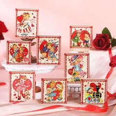 8 Pcs Vintage Valentine’s Day Decorations Retro Valentine Wooden Sign Table C…
