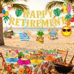 Beach Retirement Party Decorations, Aloha Retire Party Decorations includes H…