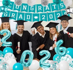 Teal Graduation Decorations 2026,Class of 2025 Graduation Decorations with Co…