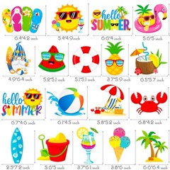 20 PCS Summer Hanging Swirls Beach Pool Party Decor Hello Ceiling Streamers