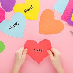 100 Pcs 3.7×3.2 Inch Multicolor Heart-Shape Paper Cutouts for Valentines Day