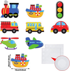 40 Pack Transportation Cutouts Car Bus Train Plane Classroom Decor Kids Party XL
