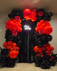 Red and Black Balloons Garland Arch Kit with Stars 200Pcs – 5 10 12 18 22Inch Ba