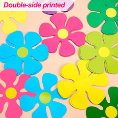 60 Pieces Flower Shaped Cutouts 60S 70S 80S Mini Retro Car Flower Cutouts for Hi
