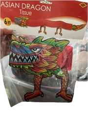 Asian 6 Foot Tissue Dragon #1 International Asian Decoration Chinese New Year