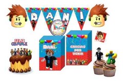 set decoracion cumpleaños Roblox Box Party 100 pz