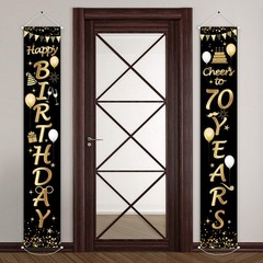 2 Pieces 70th Birthday Party Decorations Cheers 70 x 12 inches,