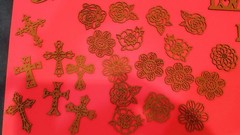 laser cut table scatter decor – 37 pc – Love, Family, Crosses, Hearts, Flowers