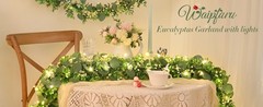 2Pcs Eucalyptus Garland with Lights, Greenery Garland, Green Garland with