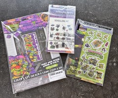 TMNT Ninja Turtles Party Bundle – Tattoos, Stickers, Poster TMNT Birthday Decor