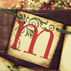 Christmas Decorations Vintage Merry Christmas Banner Retro Nostalgic Traditional
