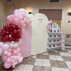 60Pcs Pink and White Balloon Arch Kit 12 Inch Dusty Pink Pastel for Party Decor