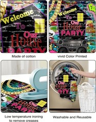 Mocsicka 90S House Party Backdrop Hip Hop 80’S 90’S Theme Party Decorations Gra