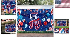 Extra Large 71×44 Patriotic Banner – 4th of July Outdoor Decoration & Background