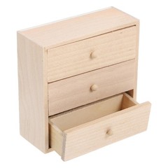 Mini Doll House Bookcase Playset Accessories – Miniature Wood Bookshelf & Cab…