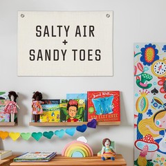 Beach Decor, Funny Summer Ocean Coastal Surf Banner, Salty Sandy Toes Banner …