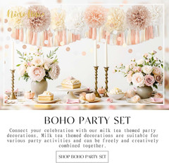 Boho Wedding Decorations, 28PCS Rustic Neutral Creamy White Tissue Paper Pom Pom