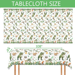 208 Pcs Dinosaur 3Rd Birthday Party Supplies, Green Dino Three Rex Birthday Deco