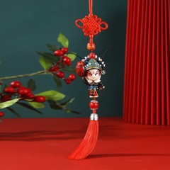 Chinese Peking Opera Character Knot Hanging Pendant Gift Specialty Ethnic Crafts