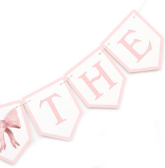 Tying the Knot Pink Bow Banner – Bridal Shower Garland,Bridal Weekend Decor,Bow