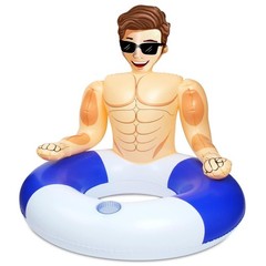 Silph PLC Pool Float, Inflatable Swim Ring with Cup Holder for Party, Pool To…