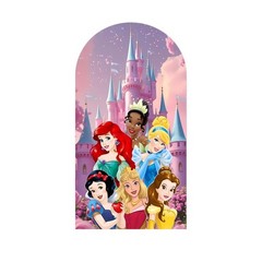 Princess Arch Backdrop Cover Girls Birthday Party Photo Background Prop