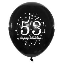 53 Birthday Decorations for Men Black and Gold 53Rd Birthday Balloons Women Happ