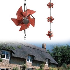 Tasteful 5.58ft Metal Windmill Decor with Functional Water Control Feature