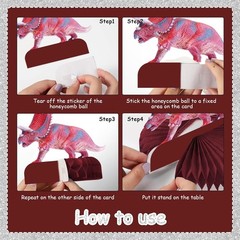 10 Pcs 3D Dinosaur Honeycomb Centerpieces – Perfect for Birthday & Baby Showers