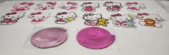 12 Hello Kitty Hanging Birthday Cut-out Party Decorations with Swirls