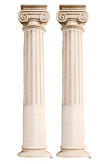 Two Roman Pillars Lifesize and Mini Cardboard Cutouts Twin Pack – Toga Party Fun