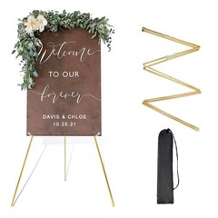Easel Stand for Wedding Sign Poster 63» Instant Display Floor Adjustable Met…
