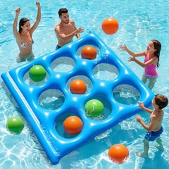 Giant Tic-Tac-Toe Pool Toys Games Set, Inflatable Pool Tic-Tac-Toe Game Float…