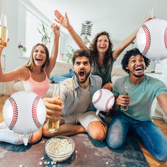 6 Pack 18 Inches Baseball Balloons Baseball Party Decorations Foil Balloons for