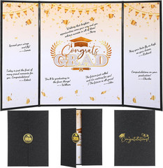 2026 Graduation Guestbook Alternative Black and Gold Guest Class of 2026 Congra