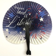 3 Pack Mini July 4th Patriotic Foldable Paper Folding Accordion Hand Fans