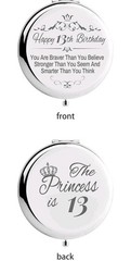 DORADREAMDEKO 13th Birthday Decorations for Girls, 2 Piece Set, Silver, Modern,