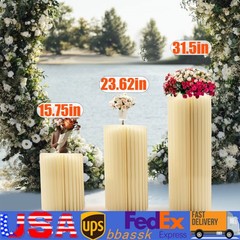 3pcs Flowers Stand, Dessert Table, Columns Display for Wedding Party Garden