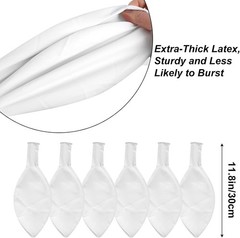 White Giant Balloons 6Pack 36 Inch Jumbo Large Latex Balloons for Photo Shoot…