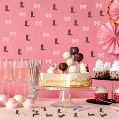 200pcs Gender Reveal Confetti, Boots Or Bows Gender Reveal Decorations Party …