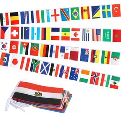 48 Countries Flag Banner Garland Bunting, Decorations for 2026 World Cup Socc…