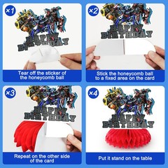 Transformers Birthday Party Centerpieces Set Party Decorations Honeycomb Stand