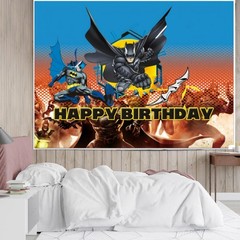Superhero Batman poster Backdrop Banner Birthday Party Background Decorations