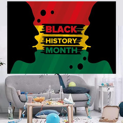 Black History Month Banner African American Emancipation Sign Backdrop, Happy Ju