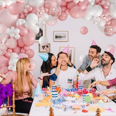 Pink Balloon Arch Kit 132Pcs Pink and White Balloon Arch Garland Kit Include …